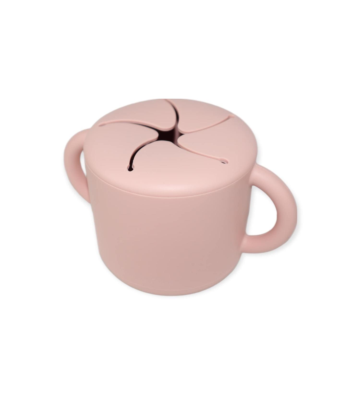 Silicone Snack Cup for Toddlers and Babies | Spill Proof & Collapsible | Unbreakable Food Container | Light Pink (1pc) - Buy Online on GoSupps.com