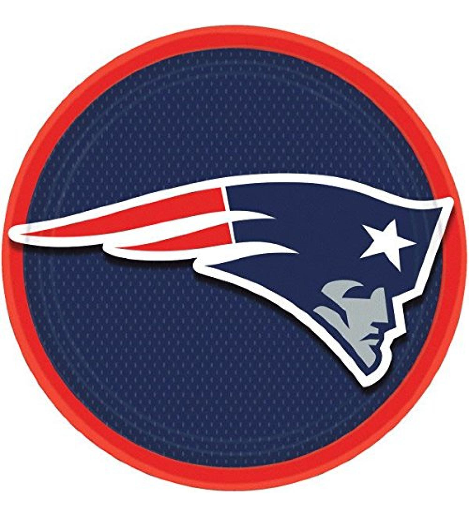 NFL New England Patriots Made from Paper Round Plates, 9", Multicolor