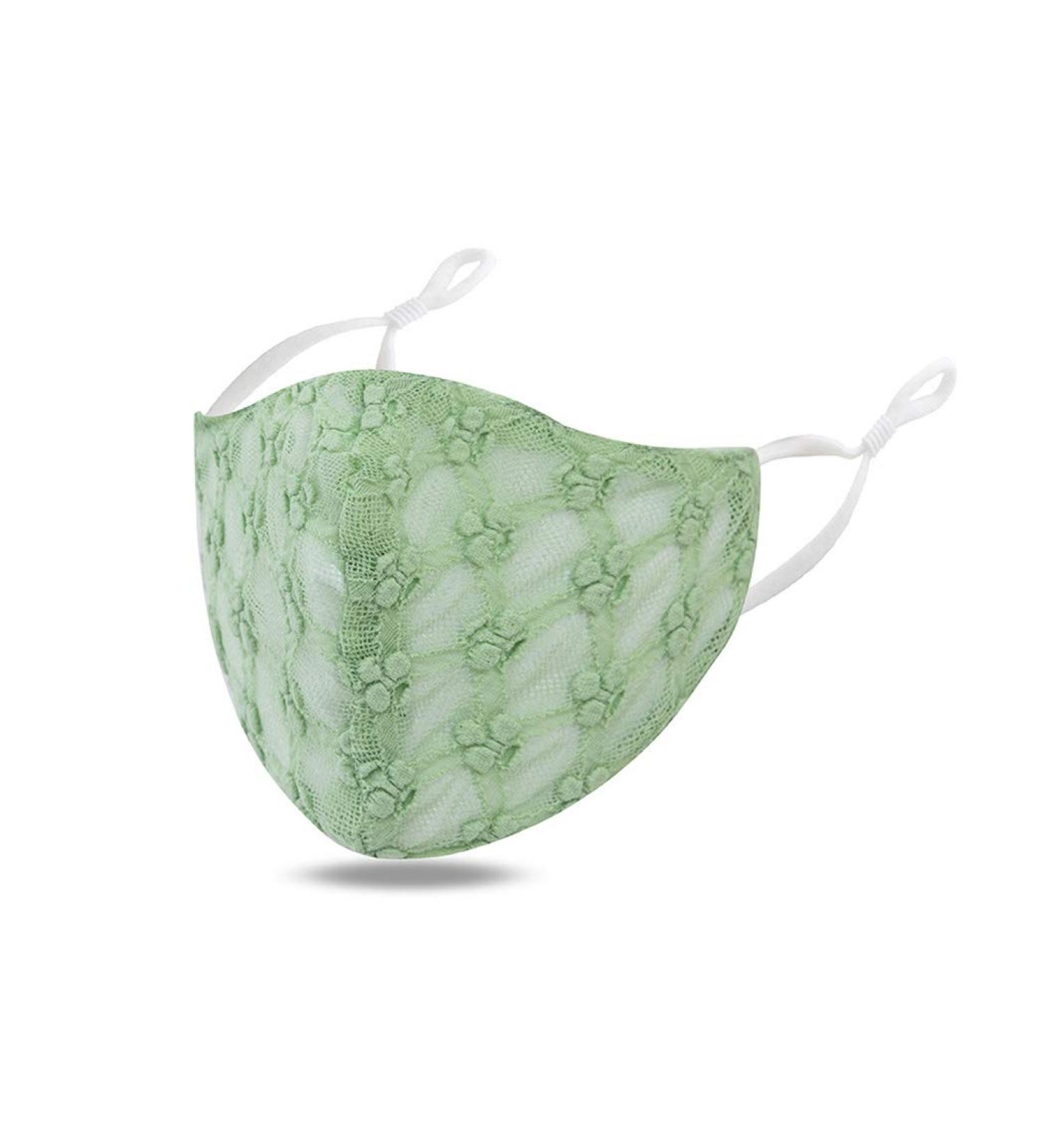 YBSHIN Wedding Lace Mask | Floral Mouth Shield for Women & Girls | Masquerade B-Green Shop Internationally - Buy Online on GoSupps.com