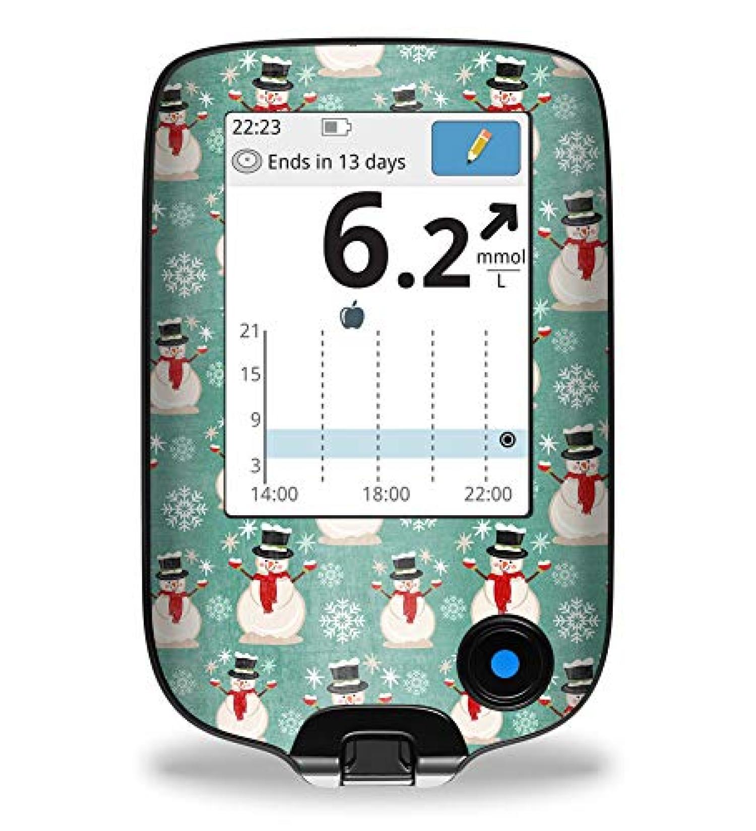 Sticker for FreeStyle Libre 2 & 3 reader Snowman myDili