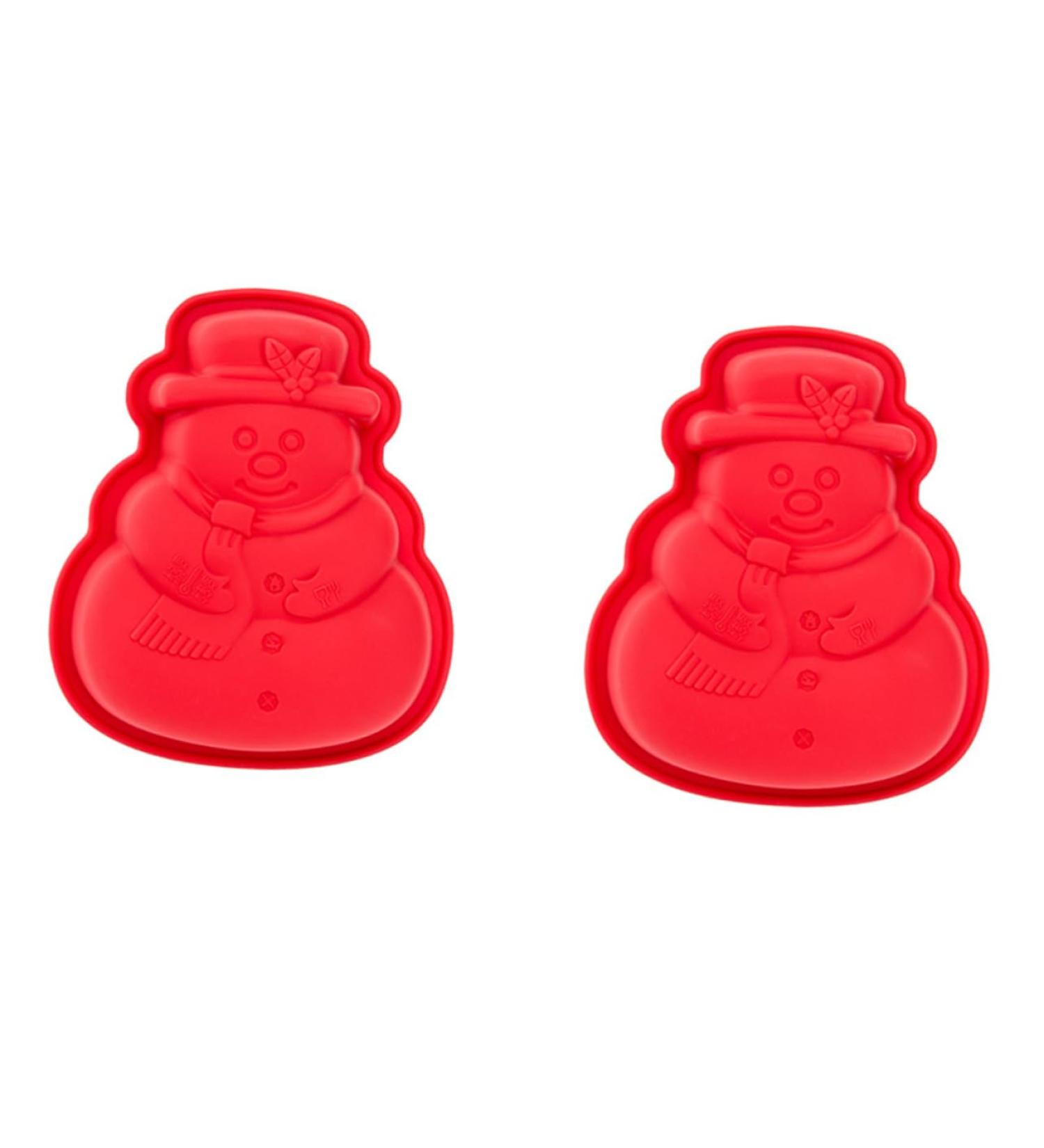 KJHBV Cupcake 2 Pcs Baking Mold Silicone Molds Chocolate Cookie Wax Mold Christmas Themed Cake Mold Jelly Dessert 17.8X15.5X3CM As Shown - Buy Online on GoSupps.com