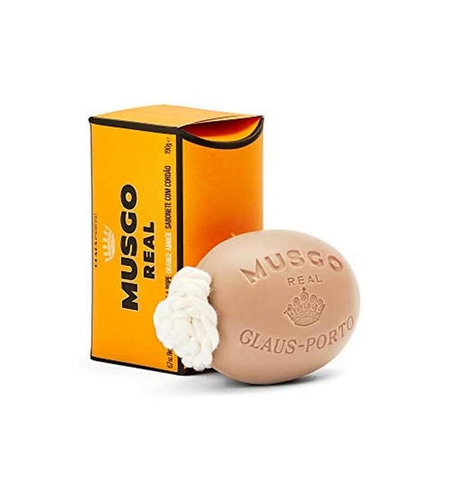 Musgo Real Orange Amber Soap On A Rope 6.7 oz - Luxurious Fragranced Bar for Men - Buy Online Now! - Buy Online on GoSupps.com