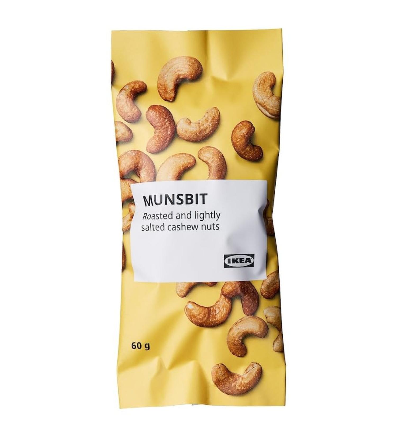MUNSBIT Lightly Salted Roasted Cashews - Crunchy and Flavorful 60g Pack for Nut Lovers - Buy Online on GoSupps.com