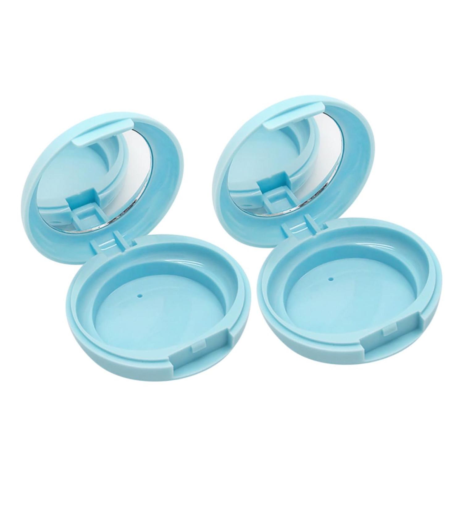 CIMAXIC 1 Set 2pcs portable powder container loose powder container makeup powder filling Packing box 6.1x6.1cm Blue - Buy Online on GoSupps.com