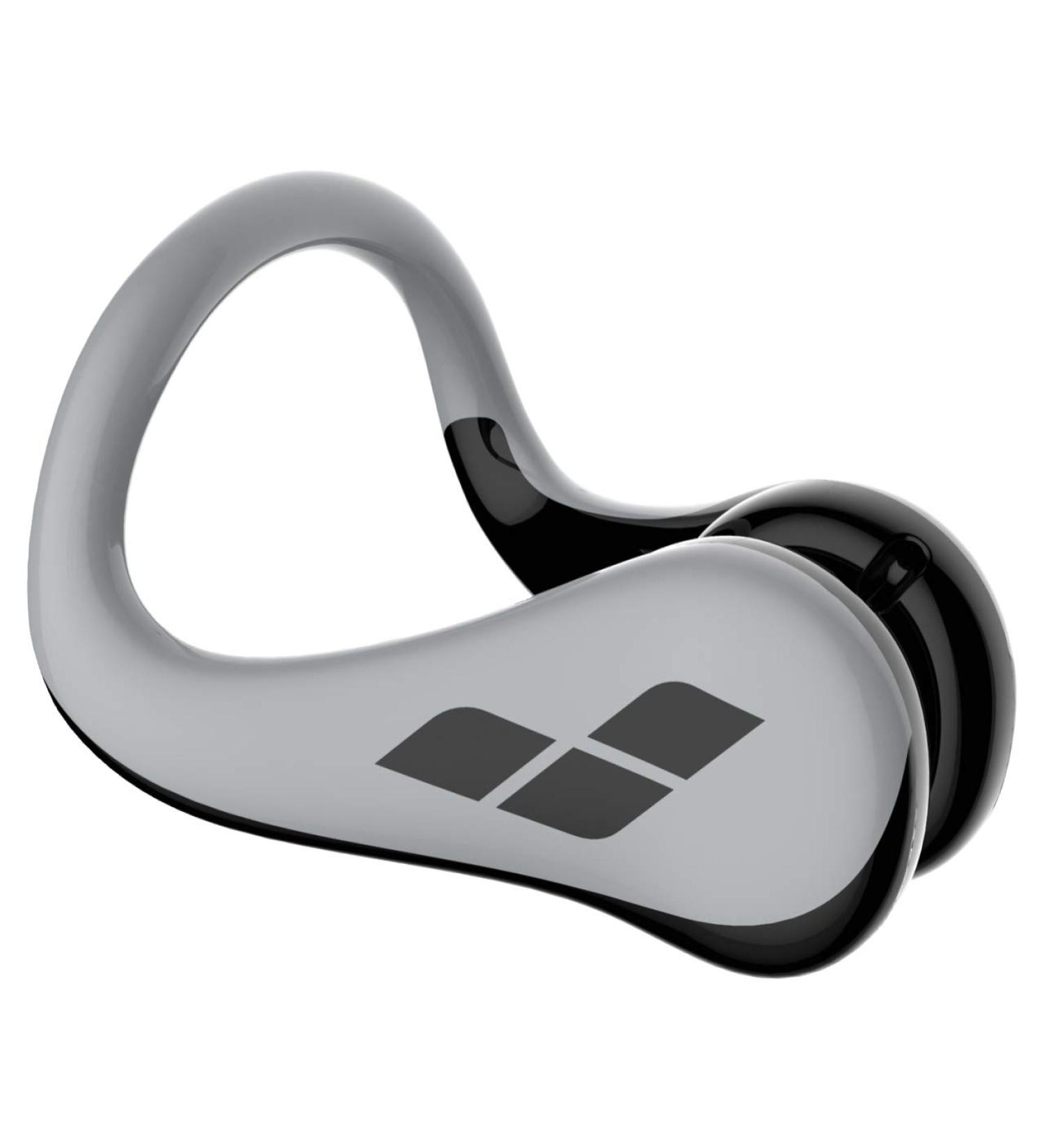 Arena Unisex Swimming Nose Clip Pro - Nose Plug for Competitive Swimmers - Soft Pads - PVC Free - One Size - Silver - Buy Online on GoSupps.com