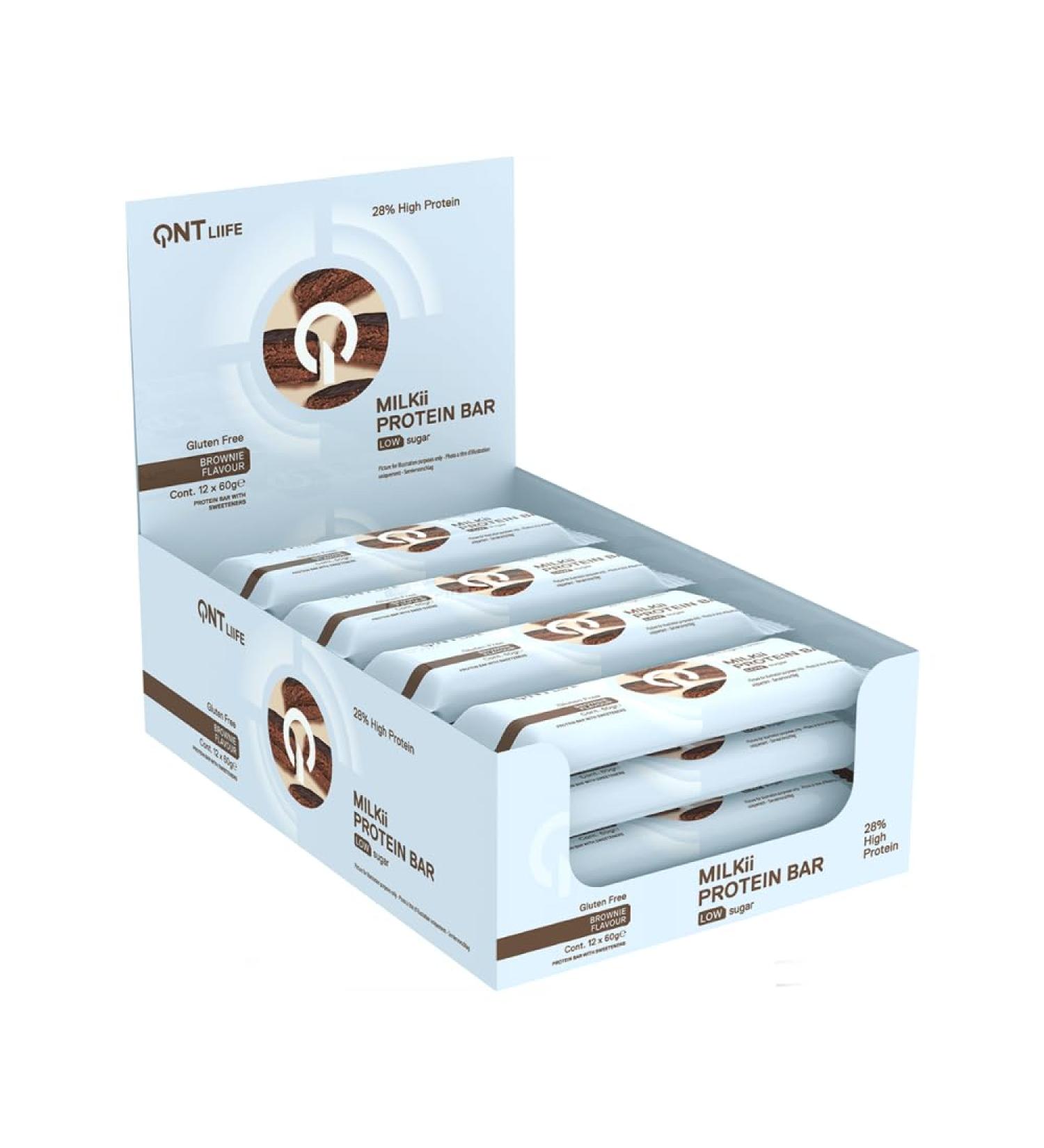 QNT MILKii Protein Bar (12x60g) Brownie