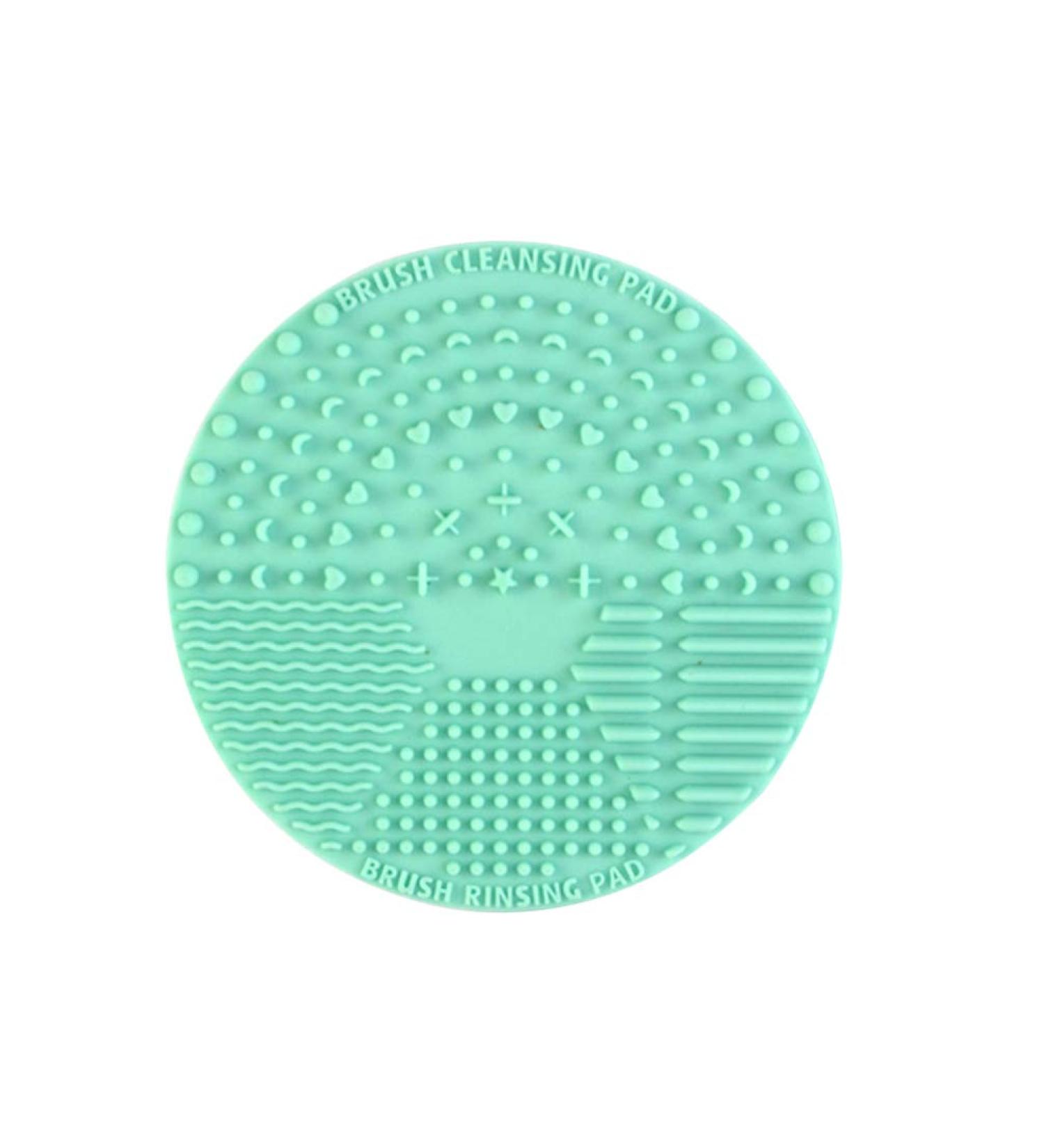 Beaupretty Silicone Brush Cleaning Pad - Round Makeup Brush Scrubber Mat with Suction Cup (Light Green) for Easy Cosmetic Cleaning - Buy Online on GoSupps.com