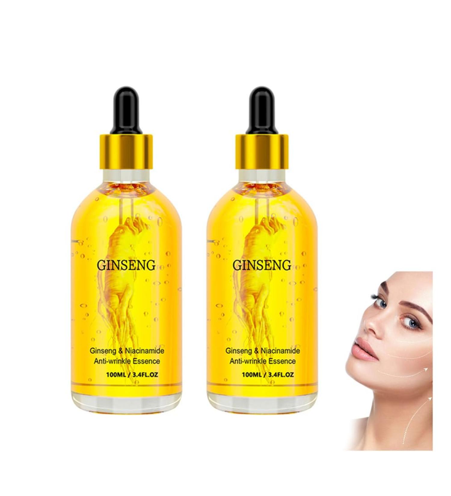  HADAVAKA Ginseng Face Serum Nourishing Hydration Softening Hydration Easily Absorbed Fresh Face Moisturising Essence Wrinkles & Reduce Fine Lines Hydrate & Moisturise For All Skins (2PCS) - Buy Online on GoSupps.com