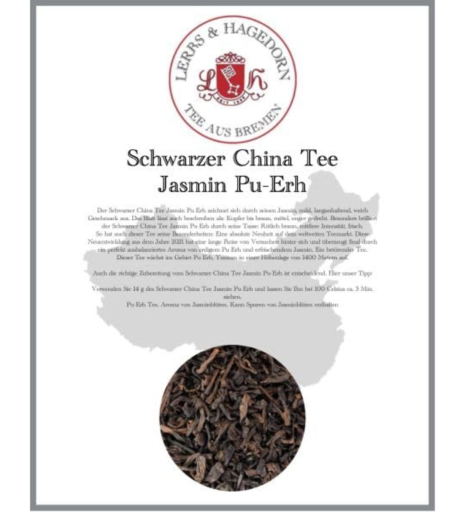  Lerbs & Hagedorn Black Tea China Jasmine Pu-Erh 2kg - Buy Online on GoSupps.com