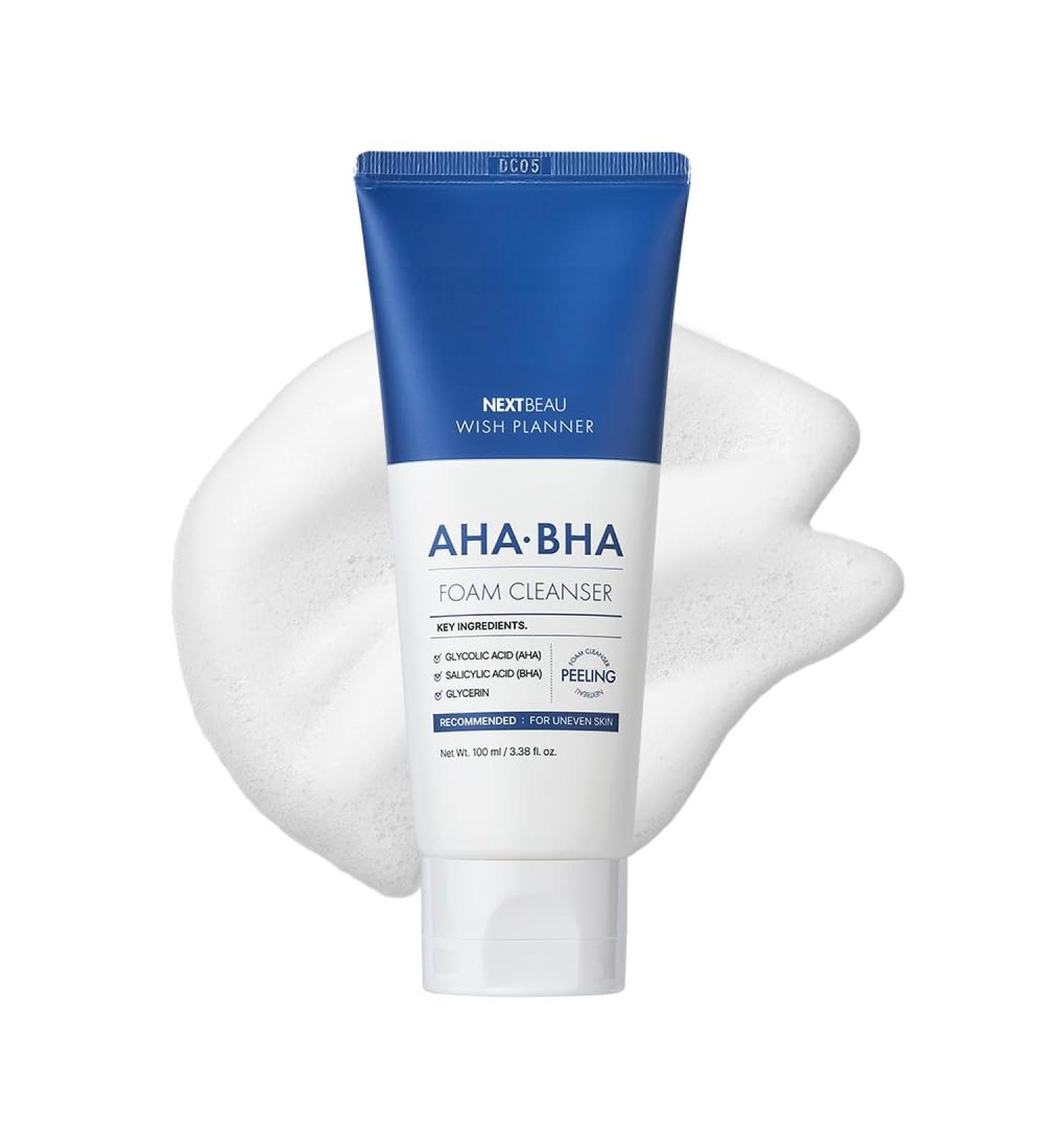 Buy Wish Planner AHA/BHA Foam Cleanser - Hypoallergenic Moist Foam Cleanser | Korean Skincare | 3.38 fl. Oz. (100ml) - International Shipping Available - Buy Online on GoSupps.com