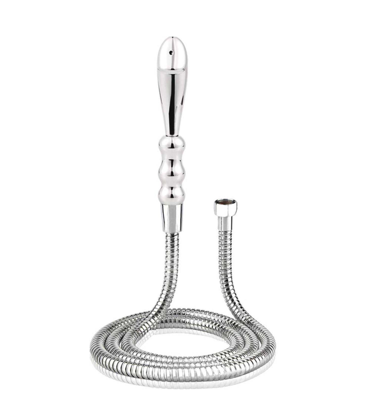 Premium Metal Shower Douche Enema Kit - Aluminum Cleaner System with 59" Hose for Effective Cleansing - International Shipping Available - Buy Online on GoSupps.com