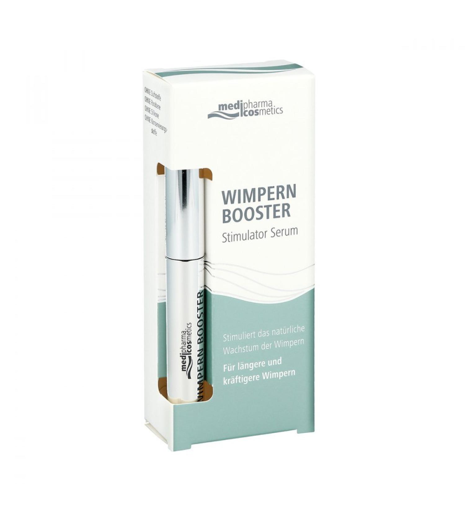 Medipharma Cosmetics Eyelash Booster Serum - Natural Silicon & Paraben Free - Best Lash & Eyebrow Growth Enhancer for Fuller Thicker Healthier Lashes - Buy Online on GoSupps.com