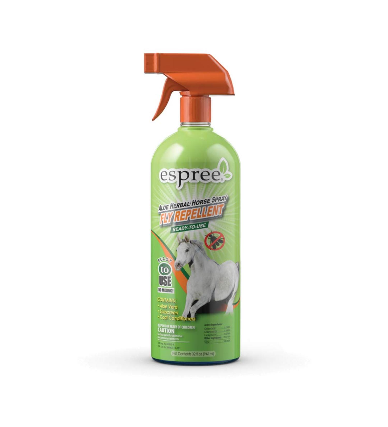 Espree Aloe Herbal Fly Repellent Horse Spray 32 oz - Natural Insect Repellent for Horses - Buy Online on GoSupps.com
