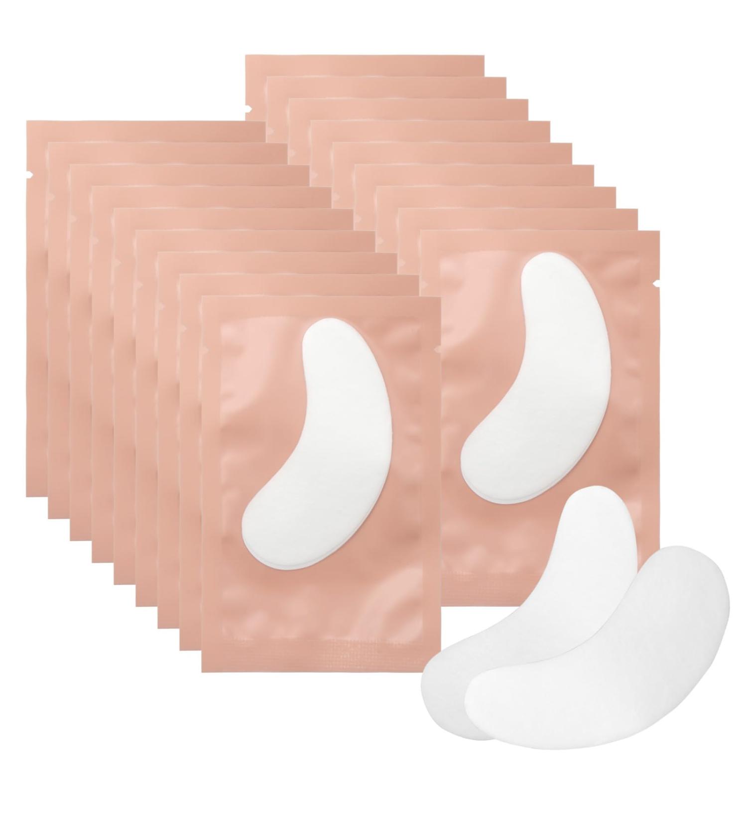 100 Pairs Eye Gel Patches - Lint Free Hydrogel Eyelash Extension Supplies Kit (Pink) - International Shipping Available - Buy Online on GoSupps.com