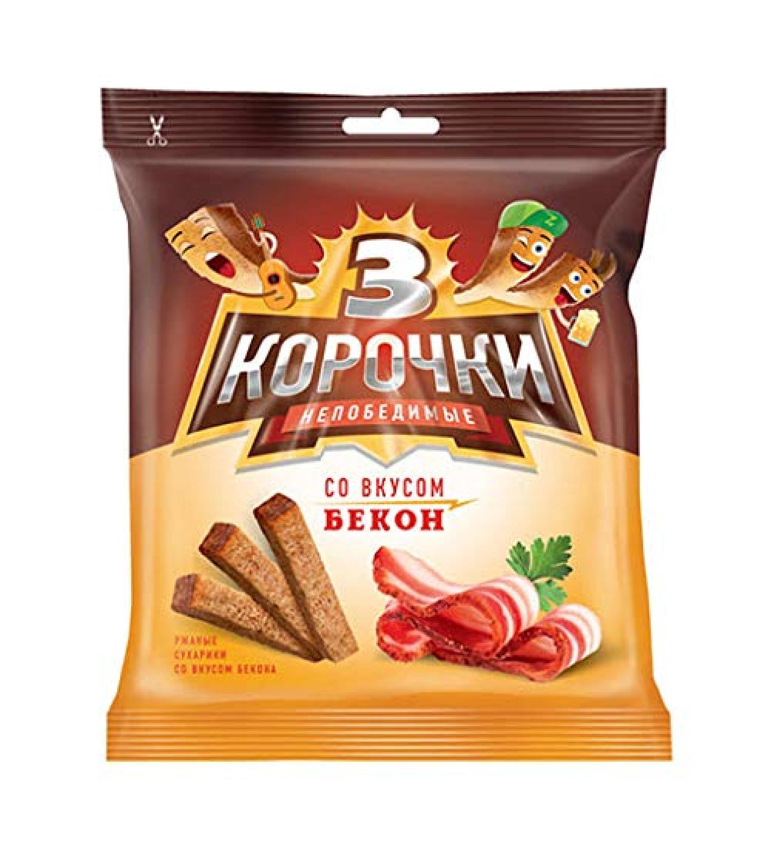 Korochki Rye Bread Rusks Croutons Variety Pack - 20 Pieces - Buy Online on GoSupps.com