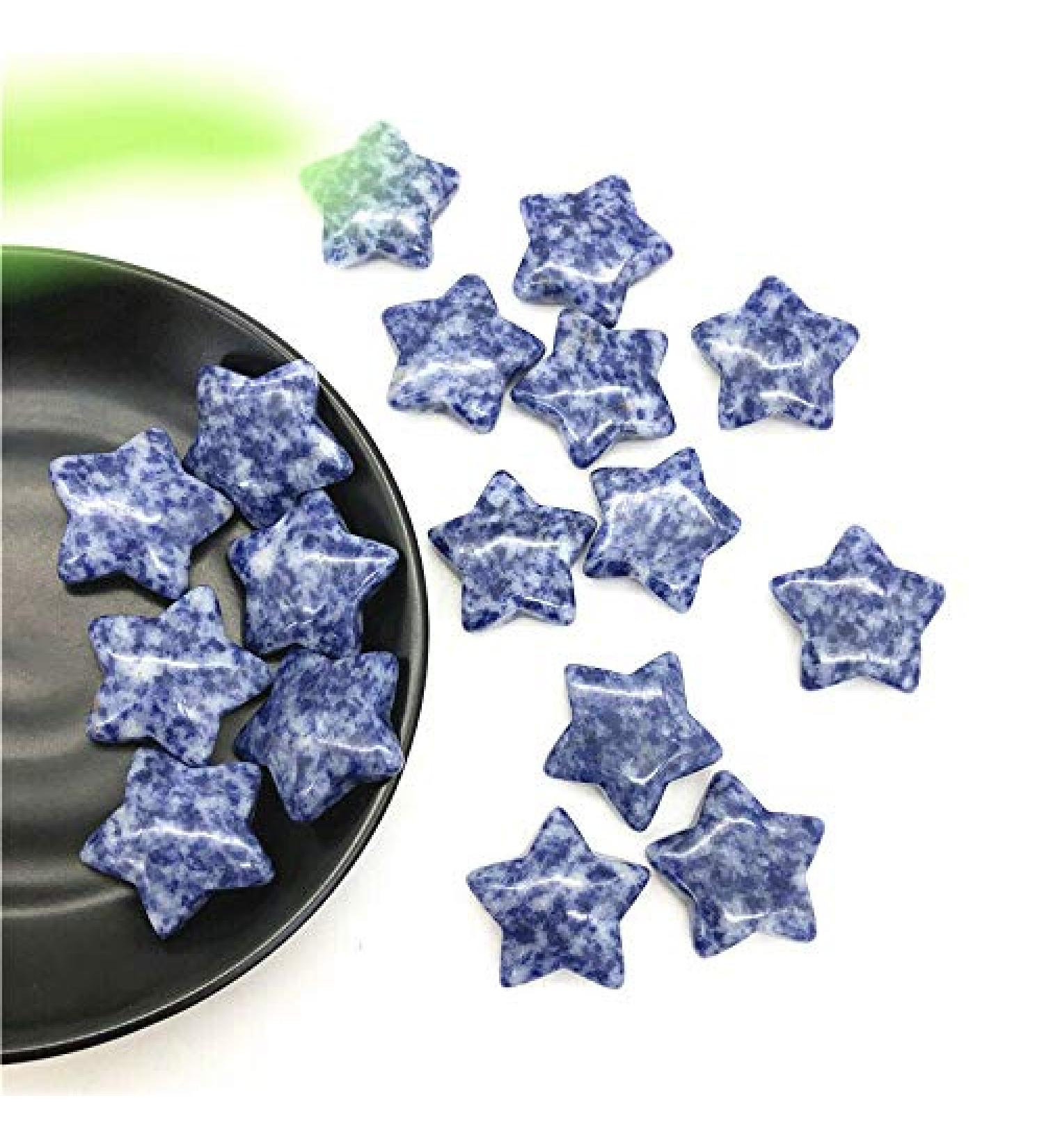 1PC Natural Blue Dot Jasper Star Shaped Crystal Gemstone Stones Decor Crafts Natural Stones and Crystals Stone Mineral Specimen - Buy Online on GoSupps.com
