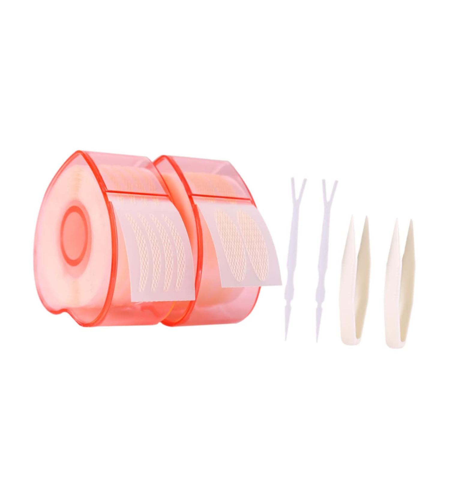 Healeved 2 Roll Lace Double Eyelid Sticker Adhesive Double Eyelid Tapes Stickers Instant Eye Lift Strips for Women Invisible Double Eyelid Sticker Women Eyelid Sticker Double Eyelid Fiber 5.2x5cm Assorted Color - Buy Online on GoSupps.com