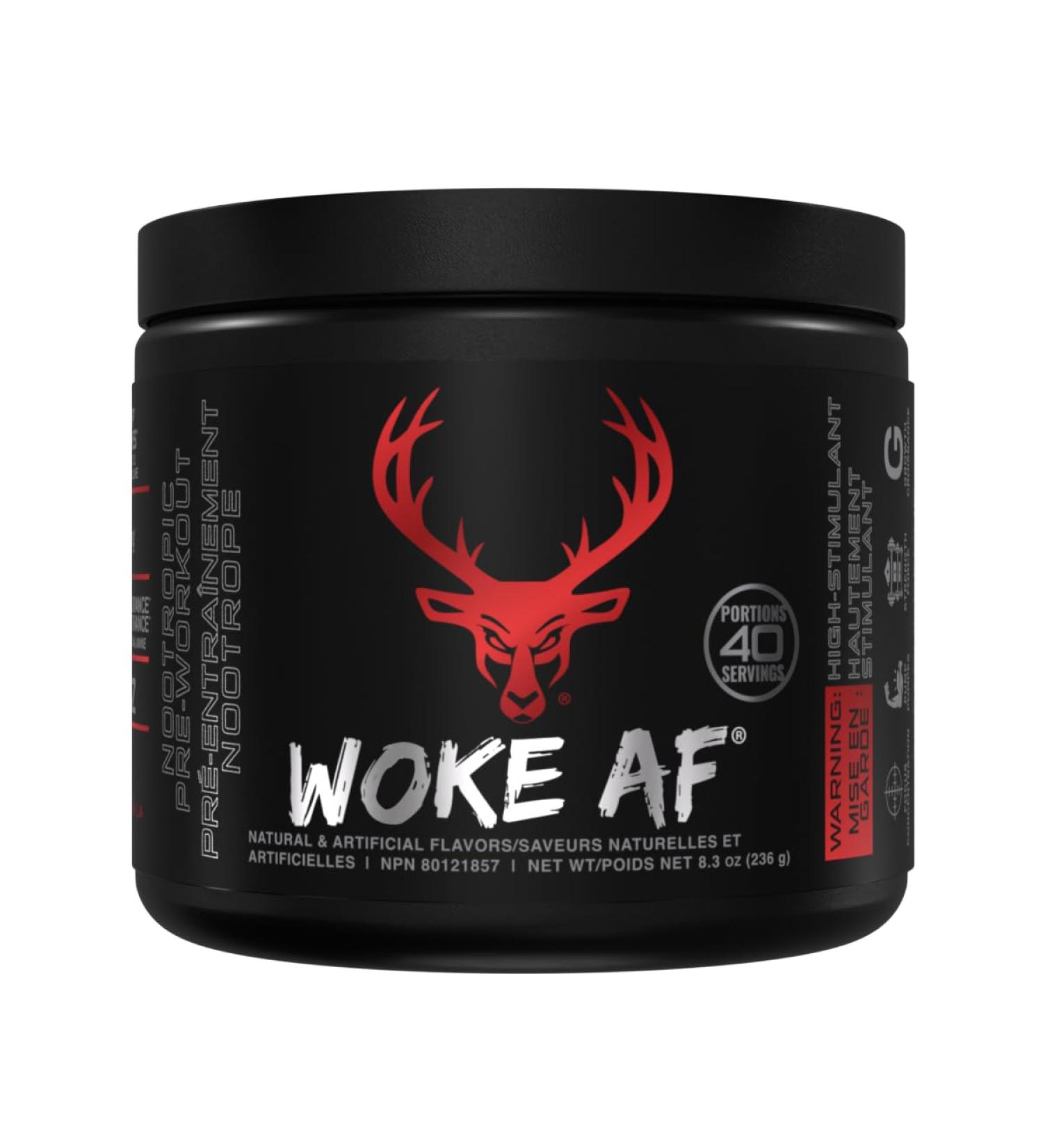 BUCKED UP Woke AF - High Stimulant Pre-Workout- Prolonged Energy & Next Level Focus Without Side-Effects - ZERO SUGAR - ZERO CALORIE - CREATINE FREE (20 Serve Cherry Candy) Cherry Candy 20 Serve - Buy Online on GoSupps.com