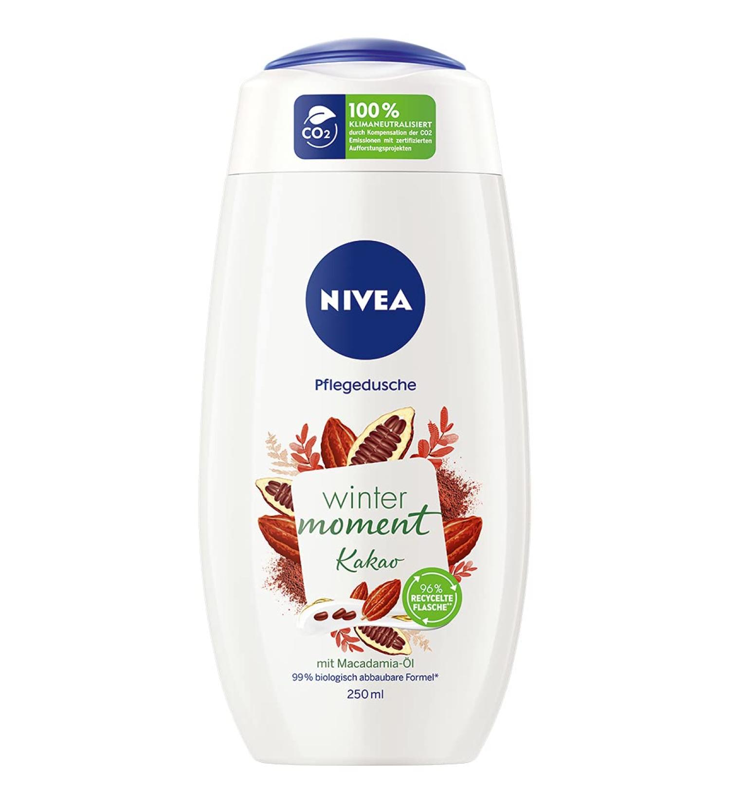 Beiersdorf NIVEA Winter Moment Cacao Caring shower gel 250 ml winter shower gel with the warm scent of cocoa cream shower with macadamia oil - Buy Online on GoSupps.com