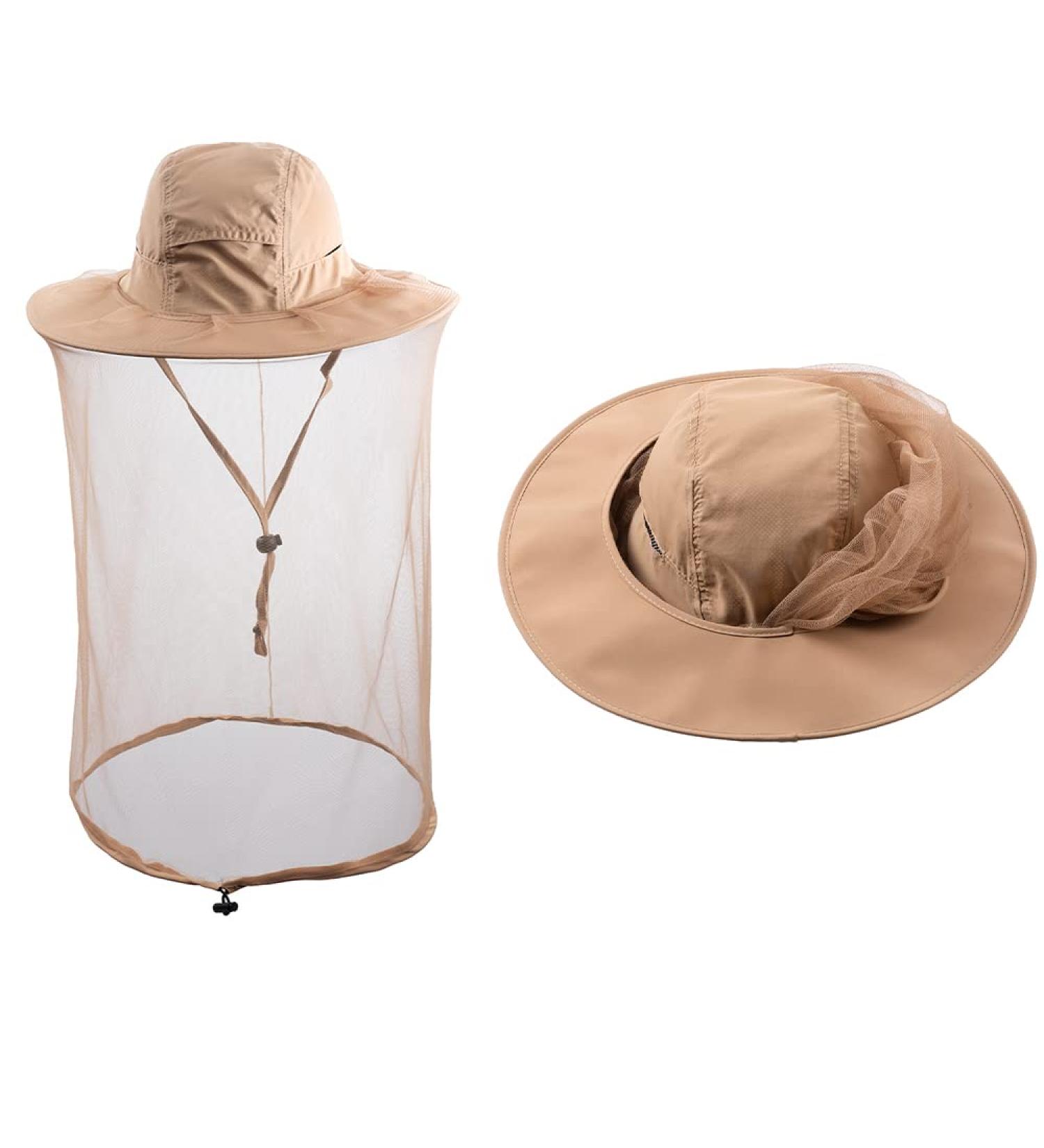 ZffXH Head Net Safari Hat with Mosquito Netting - Khaki - Buy Online on GoSupps.com