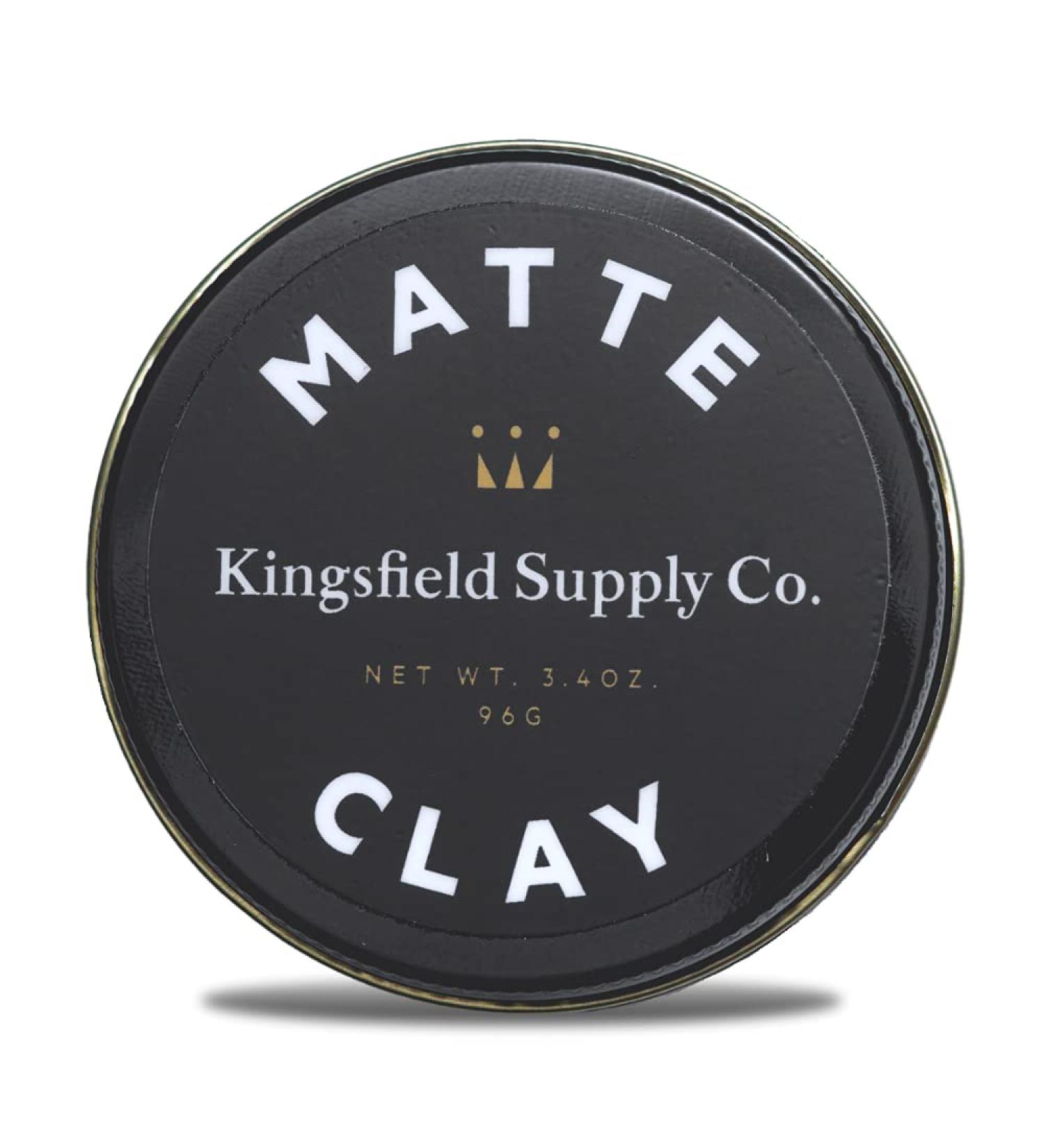Hair Clay for Men - Kingsfield Supply Smooth Pomade | Matte Finish & Strong Hold | Water-Based Shine Free Styling Clay (3.4 oz - Buy Online on GoSupps.com