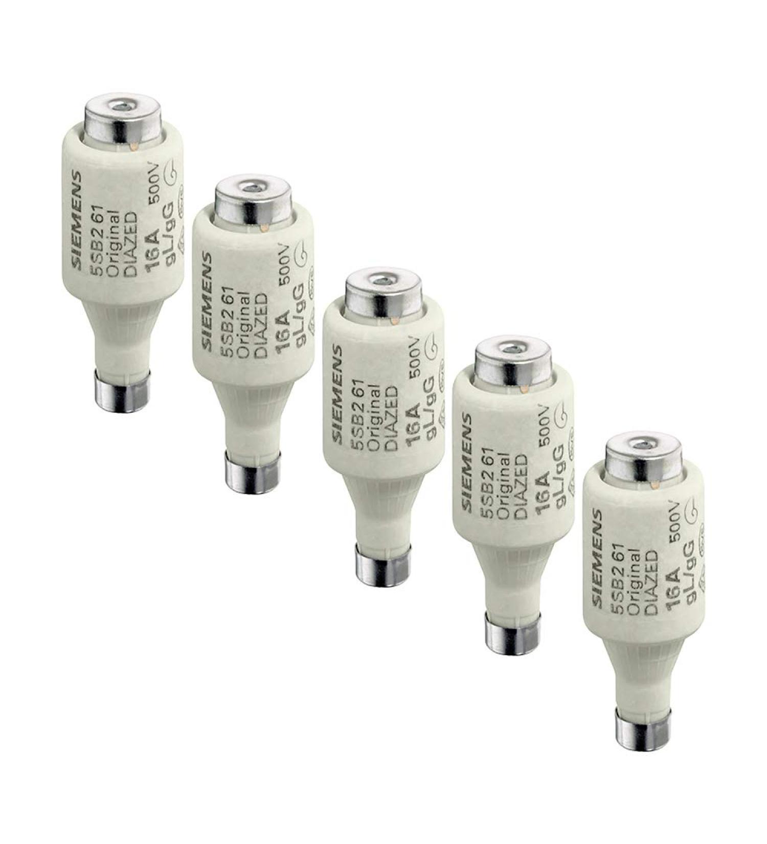 SIEMENS - x5 pieces DIAZED fuse link 500V 20A