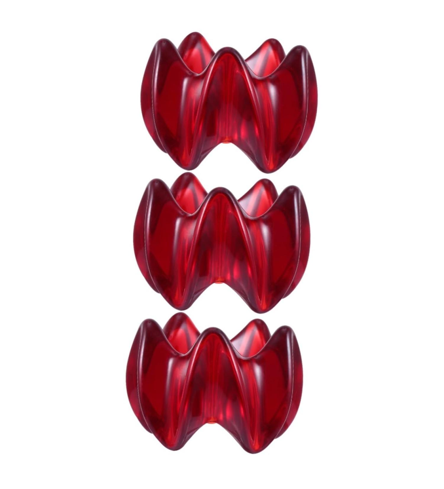 Minkissy Gua Sha Massager Set - 3 Pieces Red Cockroach Massage Tool for Deep Tissue Lifting Facial & Full Body Scraping - Chinese Synthetic Resin - Buy Online on GoSupps.com