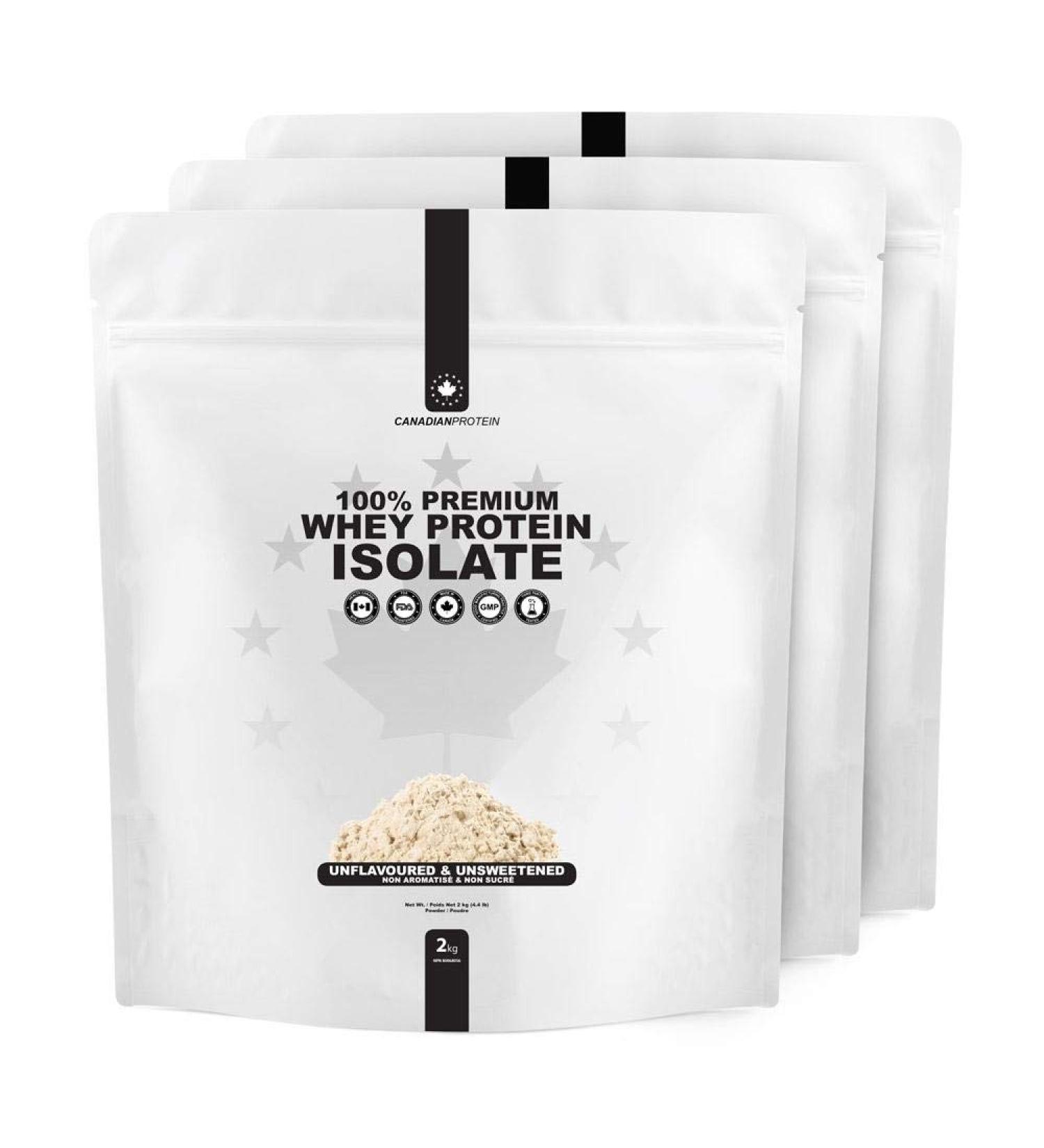 Canadian Protein 100% Whey Isolate 29g of Protein | 6 kg of Unflavoured Protein Powder Rich in BCAA Amino Acids - Buy Online on GoSupps.com