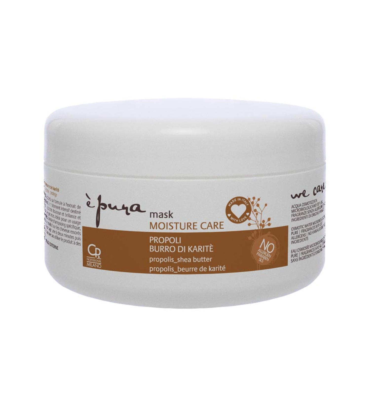 Pura - Moisture Care Mask - Professional moisturizing and nutritional treatment for dry and damaged hair - 250 ml