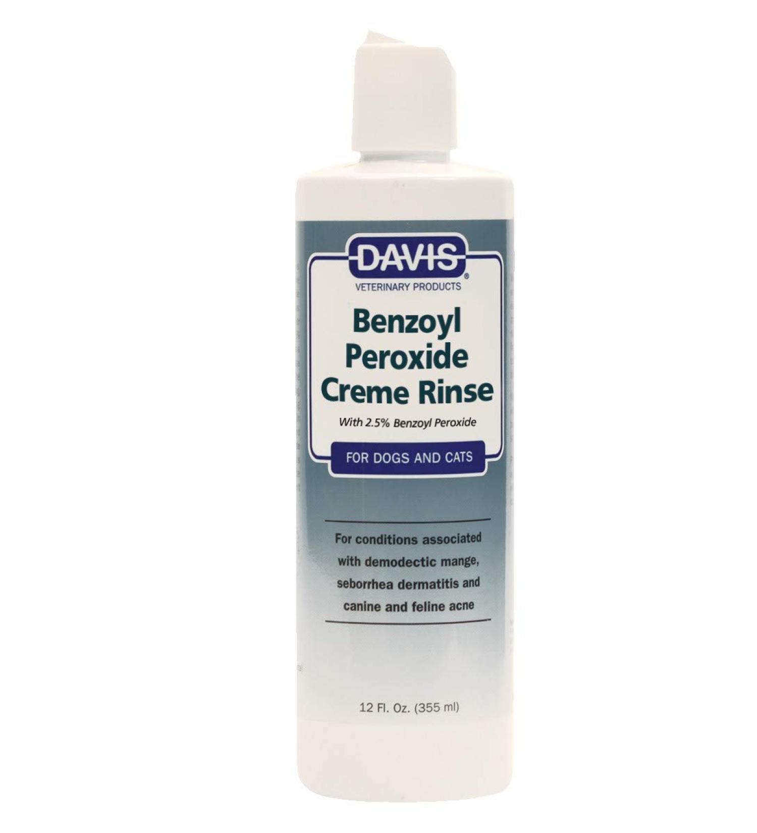 Davis Benzoyl Peroxide Creme Rinse for Dogs - Skin Soothing Formula - Buy Online on GoSupps.com