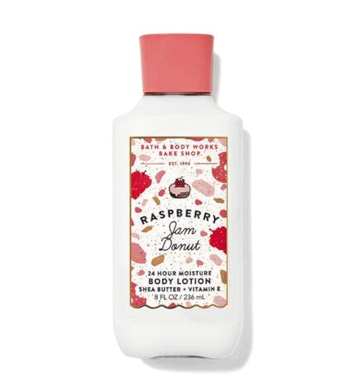 Bath and Body Works Raspberry Jam Donut Nourishing Moisture 8 fl. oz. / 236 mL Super Smooth Body Lotion