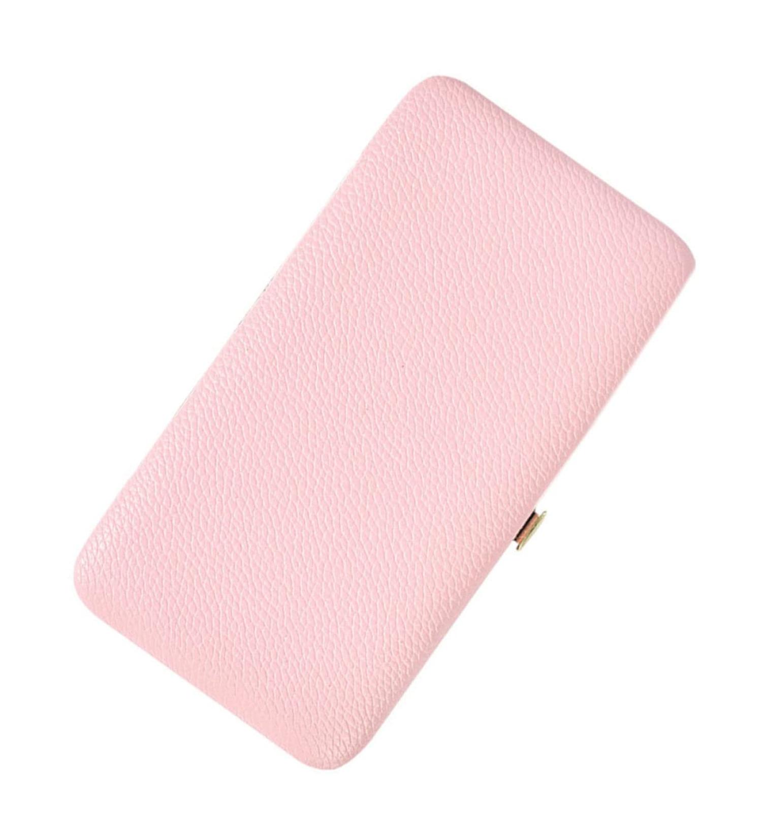 Frcolor Pink Tweezers Storage Box for Eyelash Extensions - Makeup Tool Case & Scissor Holder | Travel-Friendly Leather Container 18x9.8cm - Buy Online on GoSupps.com