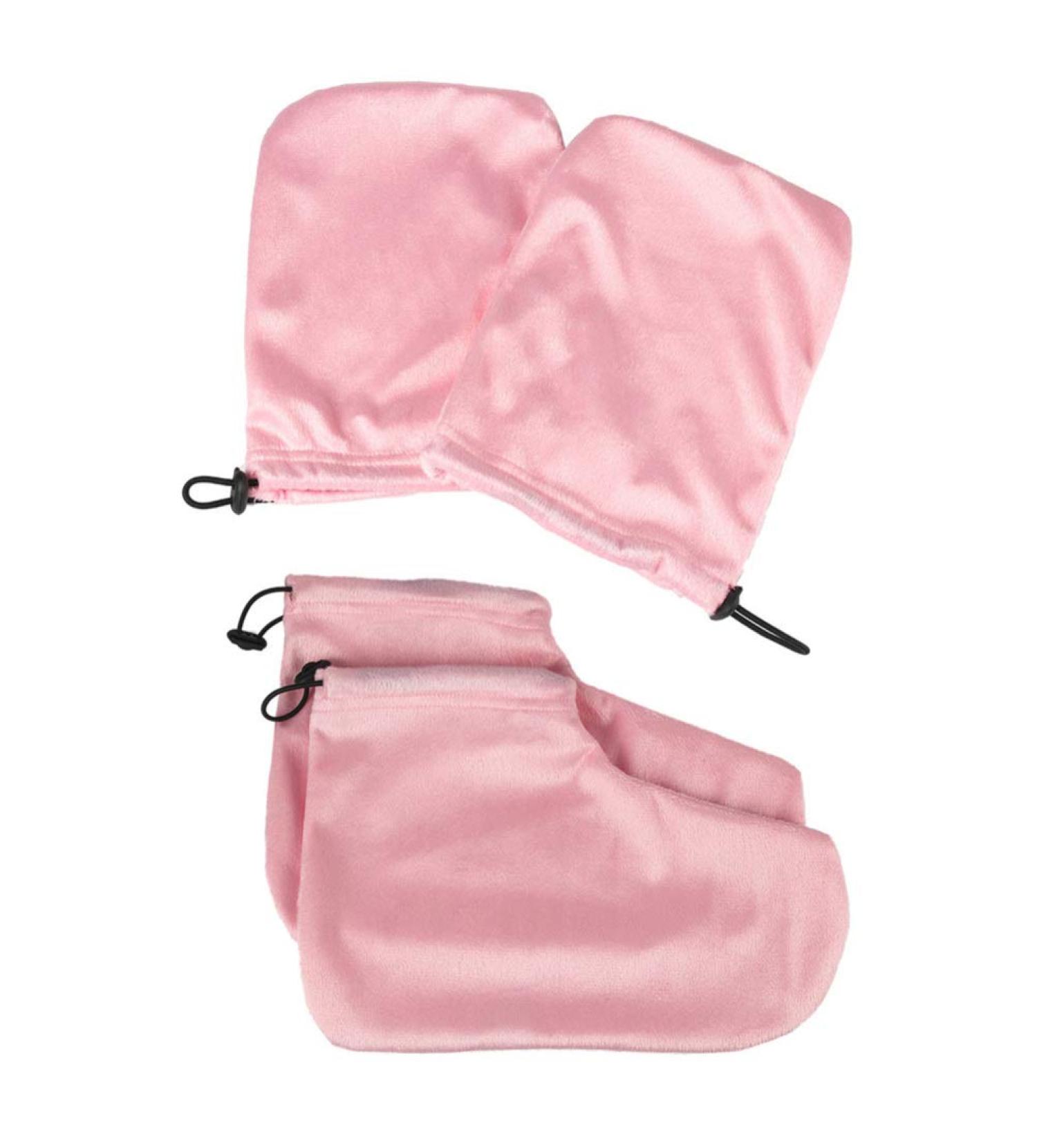 FRCOLOR 2 Pairs Paraffin Wax Hand and Foot Cover Paraffin Bath Mittens and Booties for Therabath Wax Treatment Paraffin Wax Pink - Buy Online on GoSupps.com