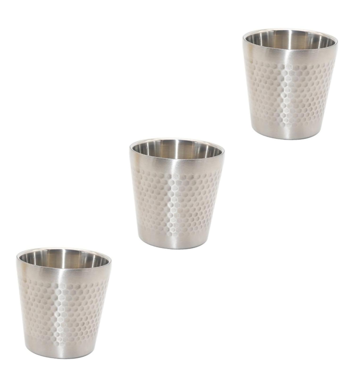 Minkissy 3-Pack Stainless Steel Shaving Soap Holder - Durable Razor Cup & Foam Container for Men - Buy Online on GoSupps.com