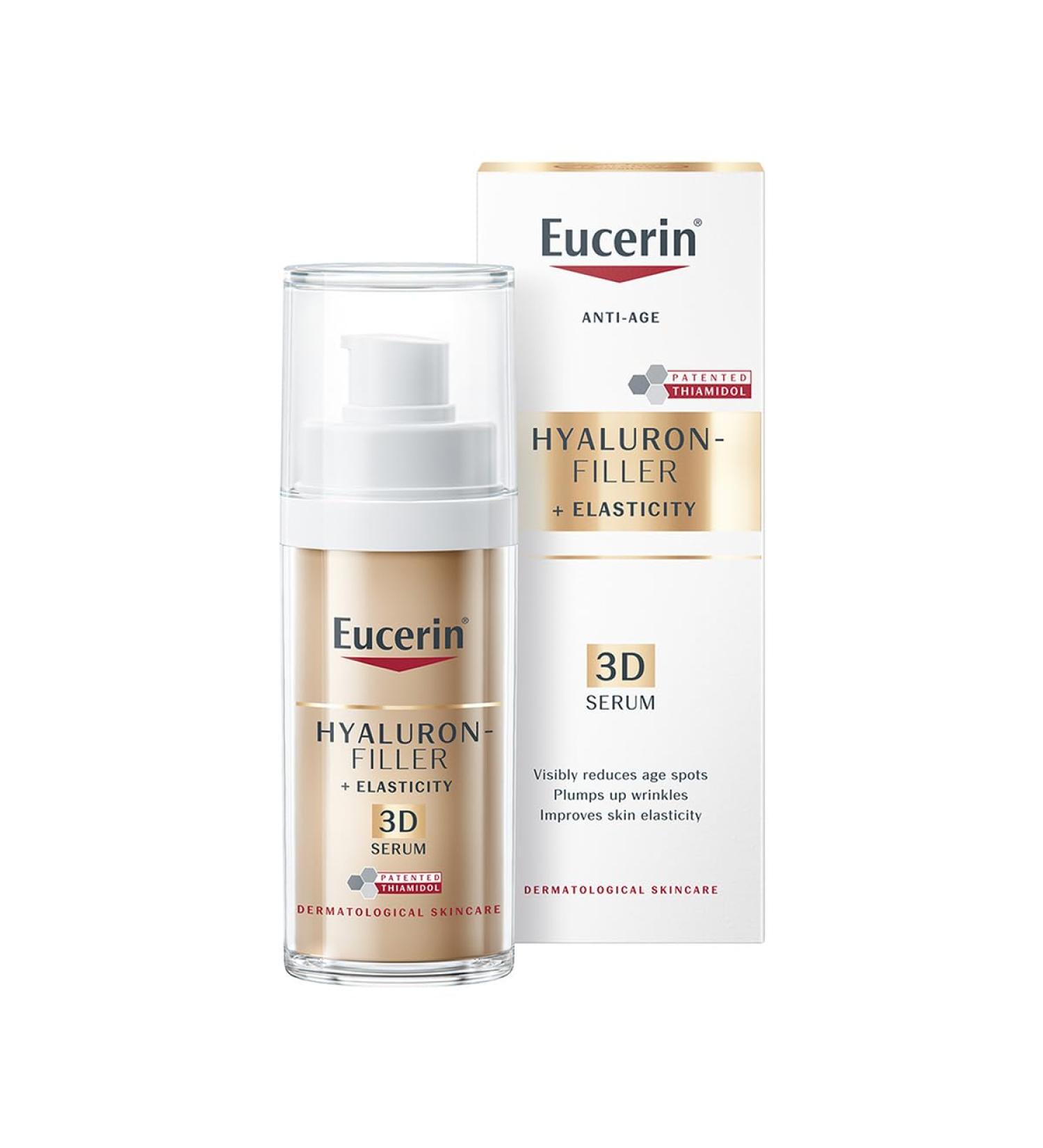 Eucerin Hyaluron Filler + Elasticity 3D Anti-ageing Serum For Deep Wrinkle With Reduce Age-Spots Clinically Proven 30ml - Buy Online on GoSupps.com