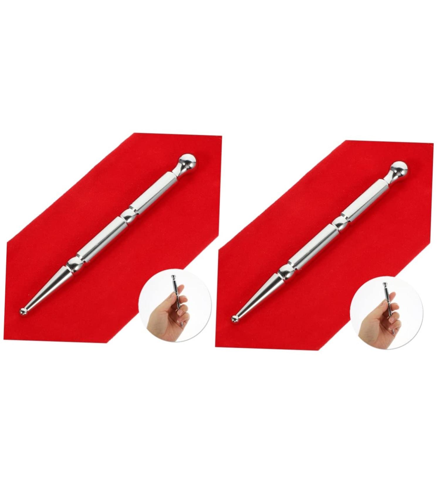 Healeved 2 Piece Massage Pencil Set - Full Body & Face Massager Manual Shiatsu & Trigger Point Tools - Brass & Silver - International Shipping - Buy Online on GoSupps.com
