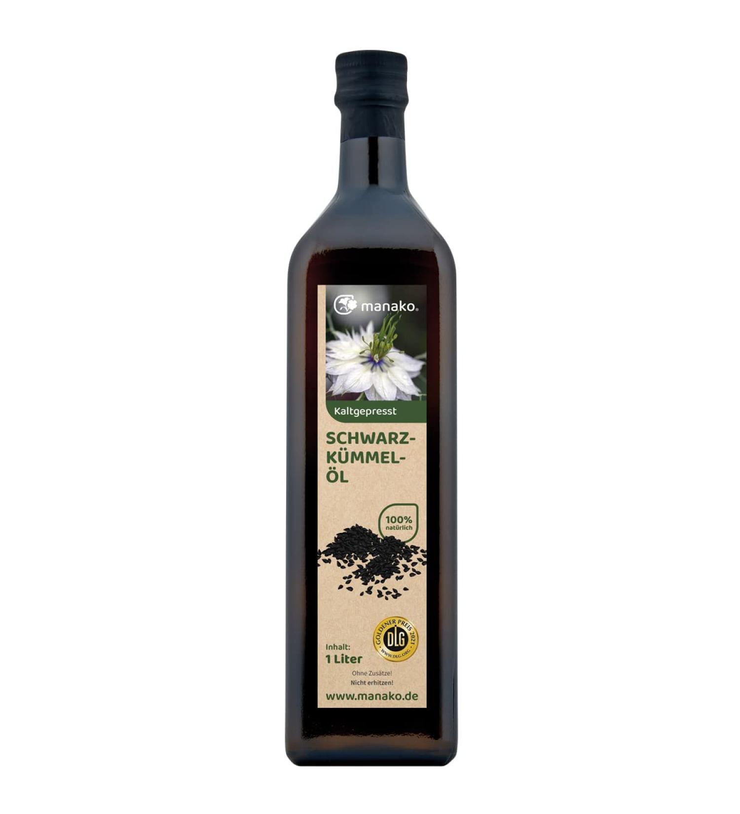 Black Seed Oil Black Cumin oil Nigella Sativa Kalonji Abba Sawda 100% Pure Cold Pressed 1000 ml /1L