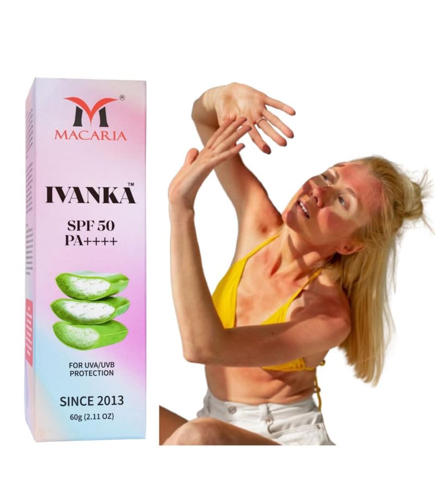  MACARIA IVANKA SPF 50 Face & Body Sunscreen UVA/UVB For Men & Women For Dry & Oily Skin - Buy Online on GoSupps.com