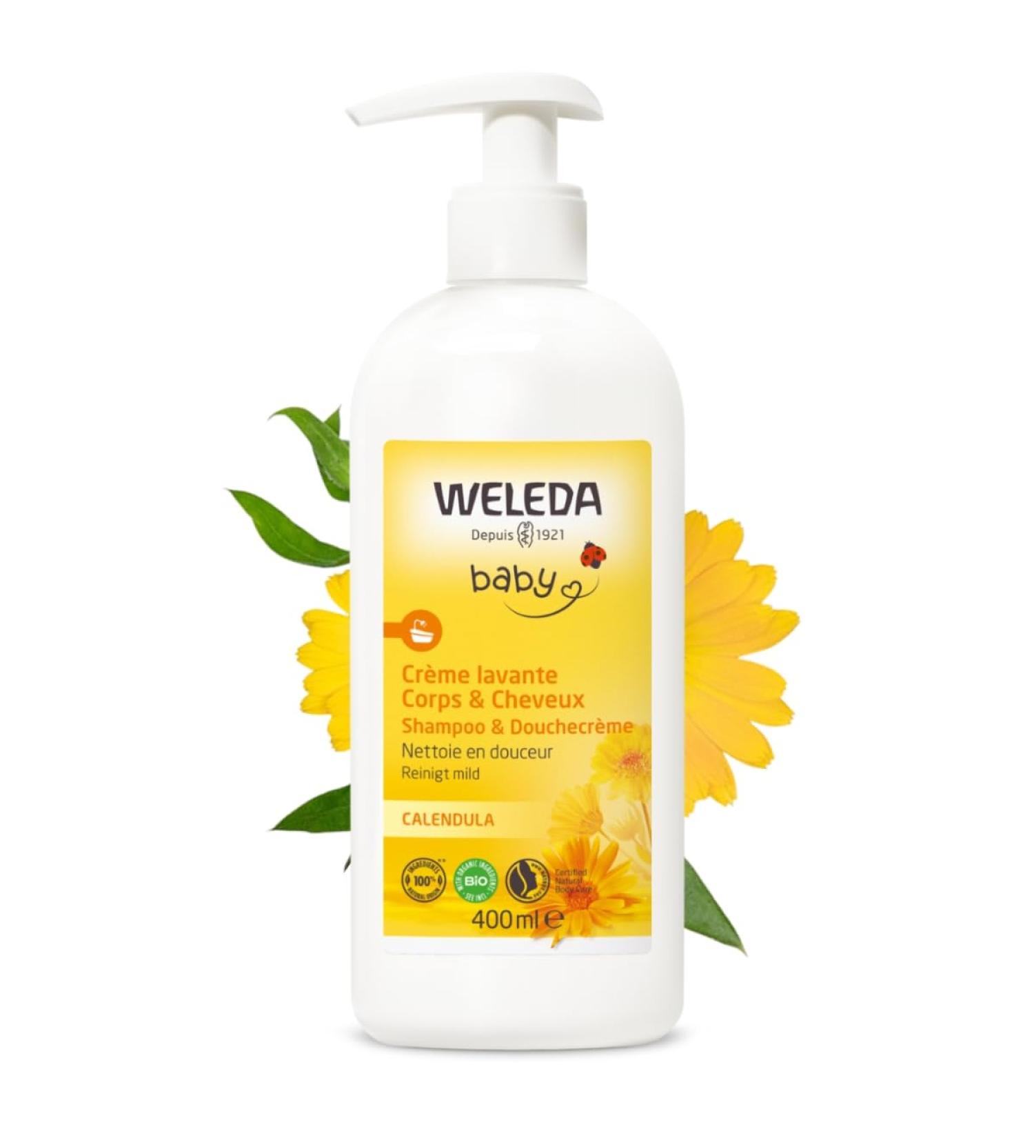 Weleda Baby Calendula Body and Hair Wash 400ml | Gentle Organic Care for Babies | International Shipping Available - Buy Online on GoSupps.com
