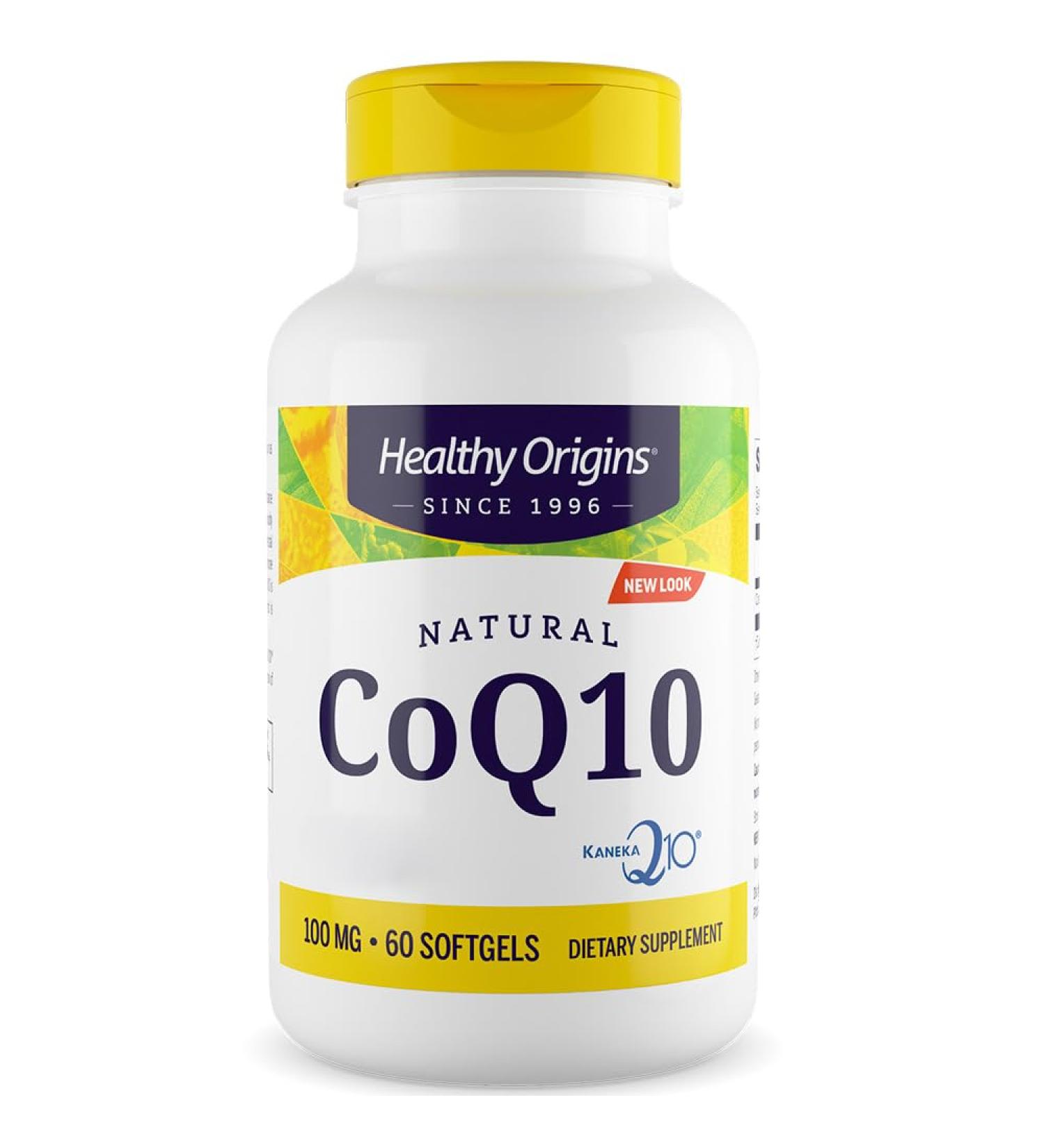 Healthy Origins CoQ10 with Kaneka QH 100mg - High-Dose Gluten-Free Soy-Free Non-GMO Soft Capsules | 60 Count - Buy Online on GoSupps.com