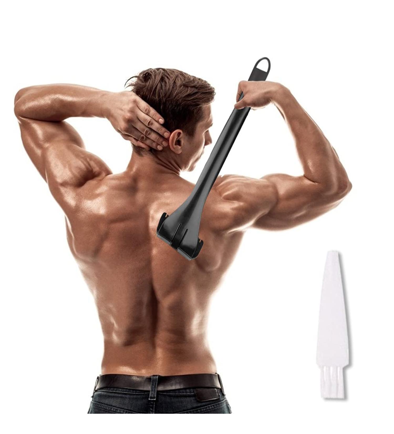 Back Razor for Men - Foldable Painless Wet & Dry Shave for Perfect Results | International Shipping Available - Buy Online on GoSupps.com