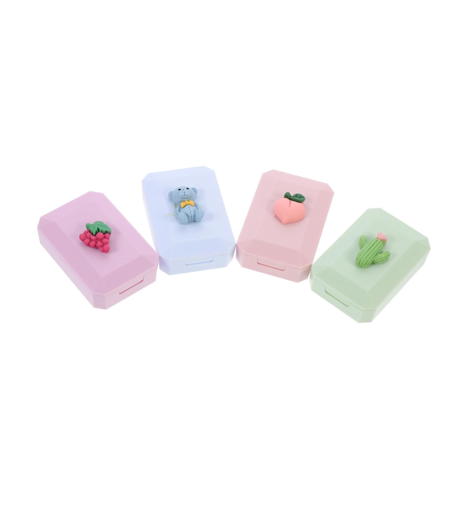Buy Homsfou 8-Piece Glass Contact Lens Case Set - Travel-Friendly Eye Care Holder for Colored Lenses - Buy Online on GoSupps.com
