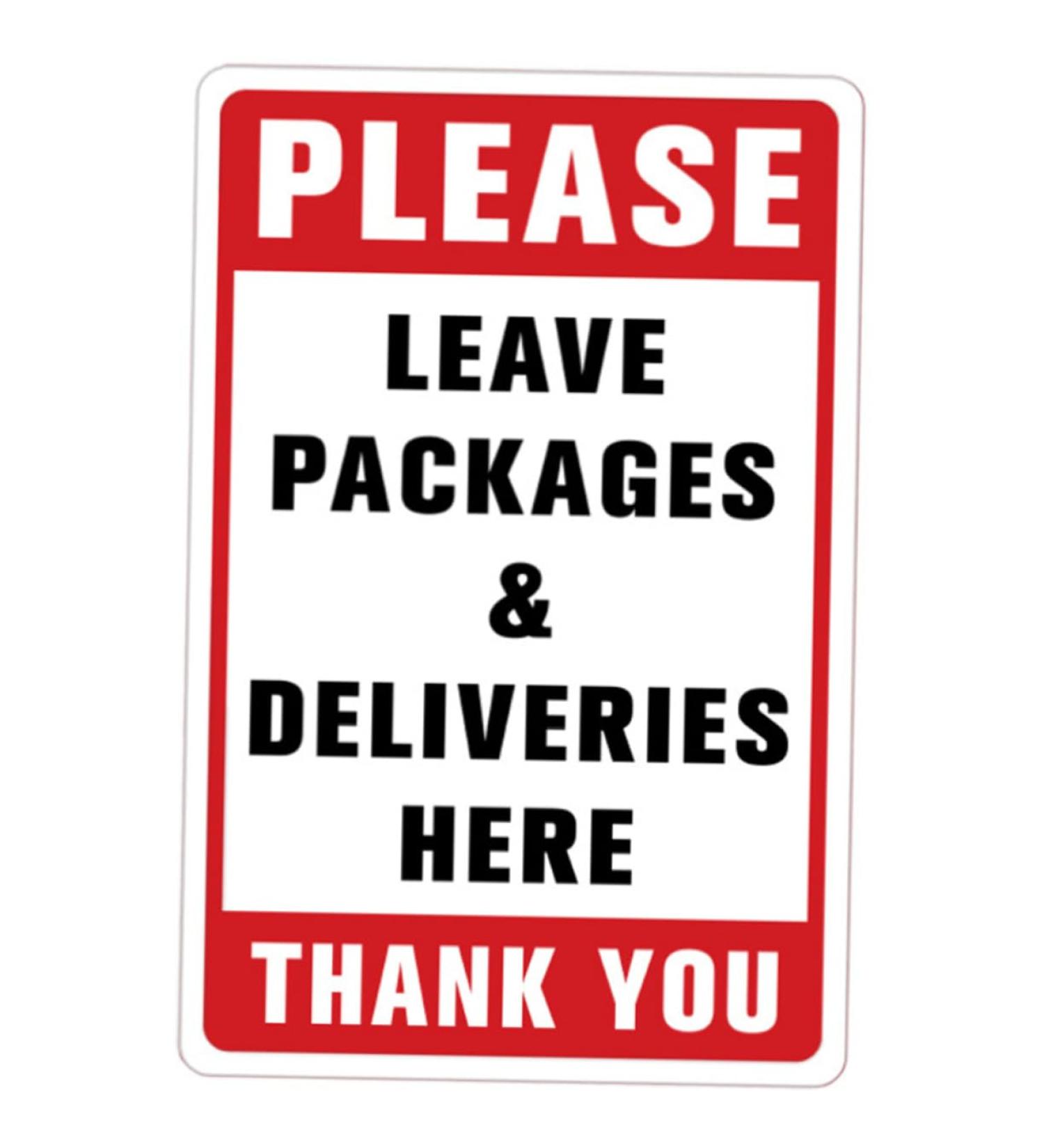VILLFUL Leaving Here Sticker Wall Decoration Leave Packages Here Sign Warning Sign Wall Sticker Household Here Sign Wall Sticker Pvc Stickers Signage - Buy Online on GoSupps.com