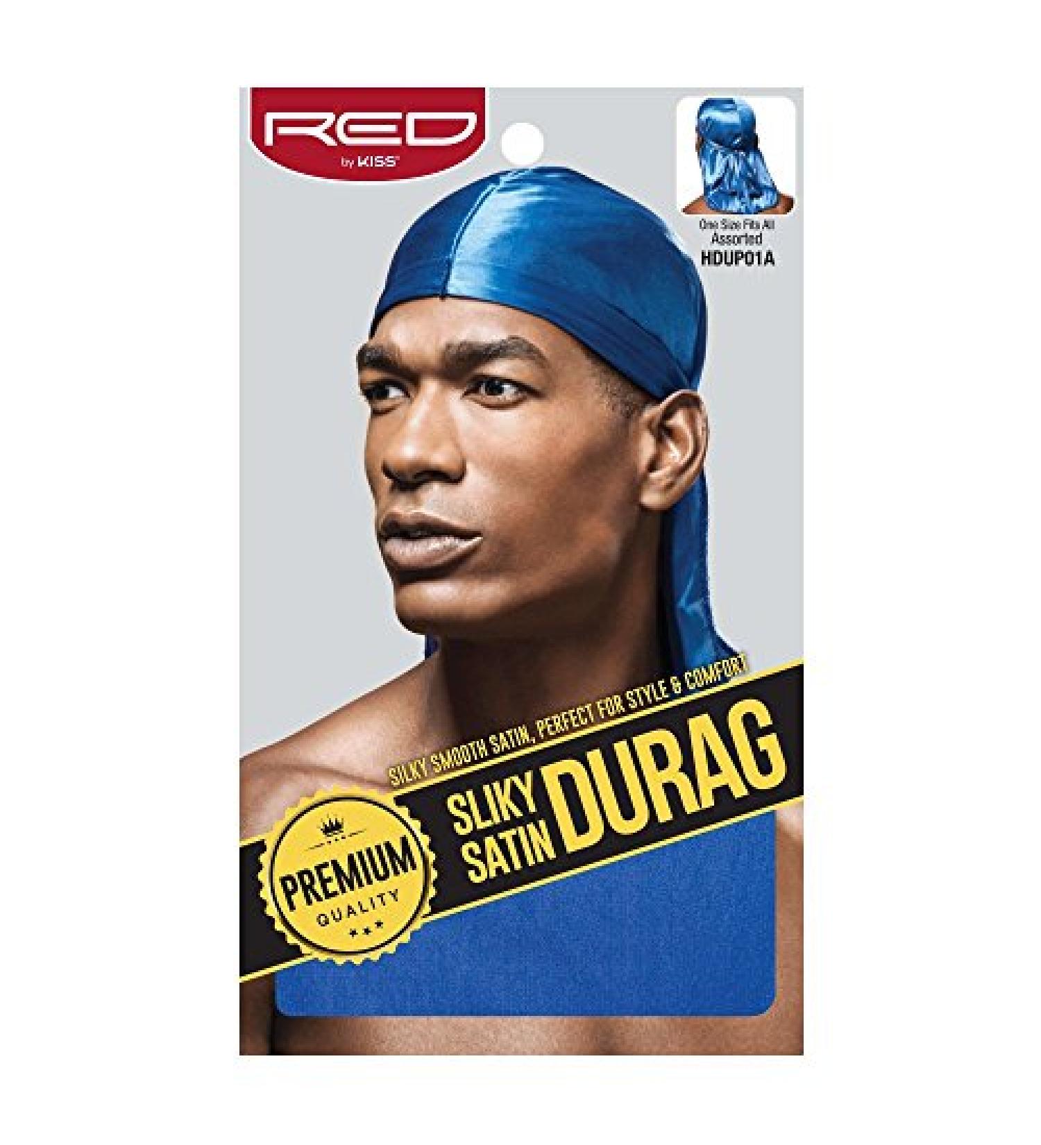 KISS RED Premium Silky Satin Durag Royal Blue