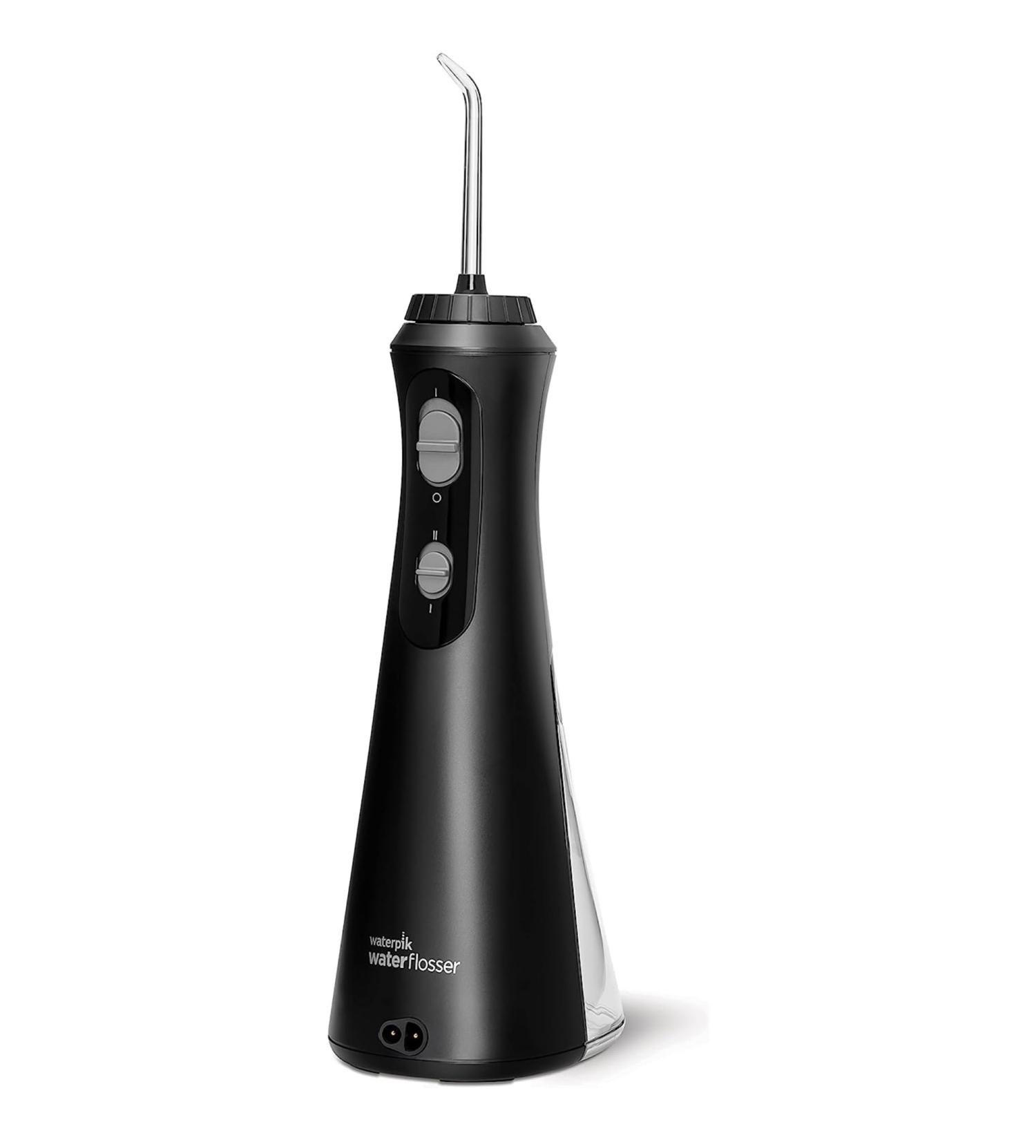 Waterpik Cordless Plus Water Flosser - Rechargeable Portable ADA Accepted | 4 Flossing Tips Ideal for Home & Travel - Satin Black WP-462 - Buy Online on GoSupps.com