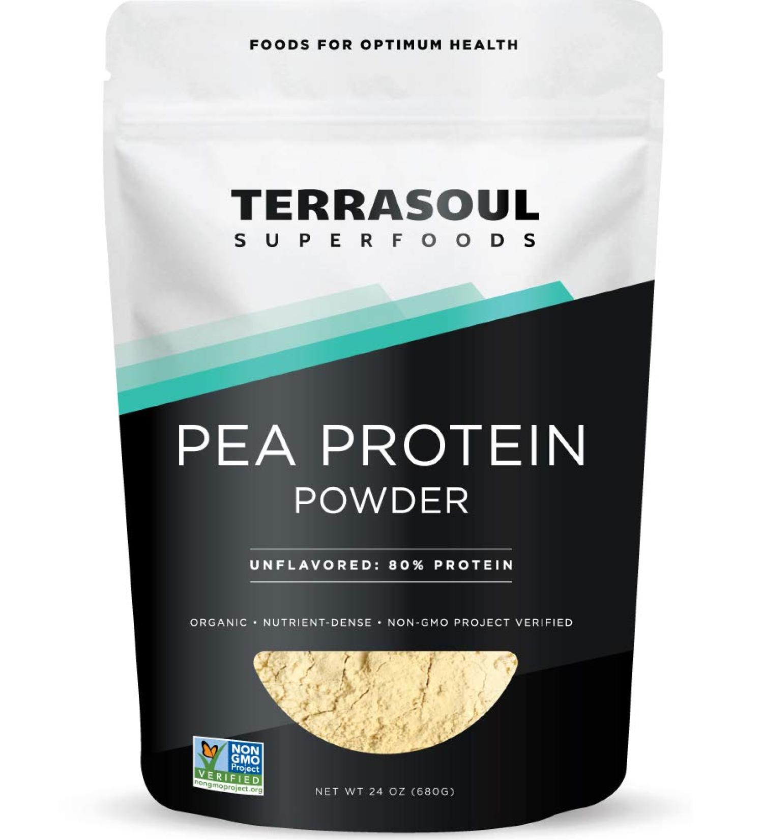 Buy Terrasoul Superfoods Organic Pea Protein 1.5 lbs - Unflavored & Smooth Texture - Sourced from Europe | Best Quality for Health & Fitness - Buy Online on GoSupps.com