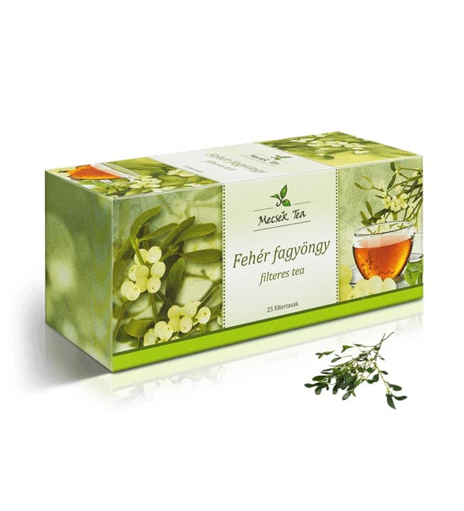 Mecsek White Mistletoe Natural Premium Herbal Tea Visci Herba Viscum Album L. 25 Teabags