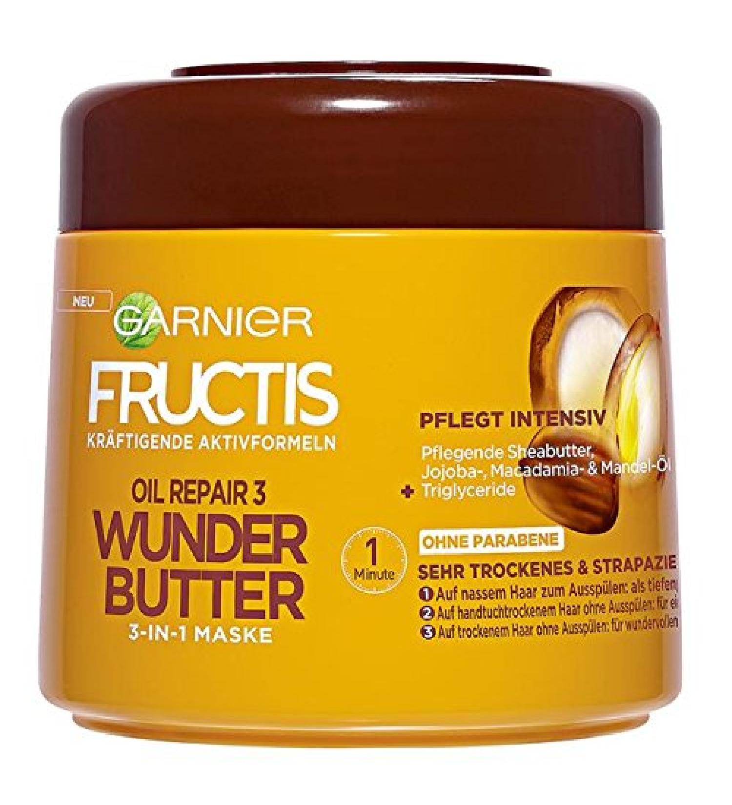 Garnier Fructis Oil Repair 3 Wonder Butter Hair Mask 300ml/10oz - Nourishing Hair Treatment - Buy Online on GoSupps.com