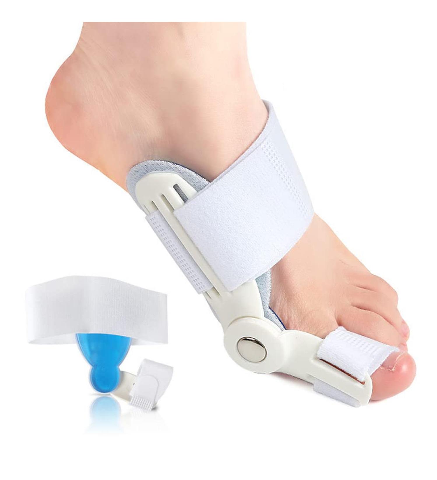 VIEEL Orthopedic Bunion Corrector - Adjustable Hammer Toe Straightener for Men and Women - Breathable Relief Protector Brace Kit - White+Blue - 5.7*5.7inch - Buy Online on GoSupps.com
