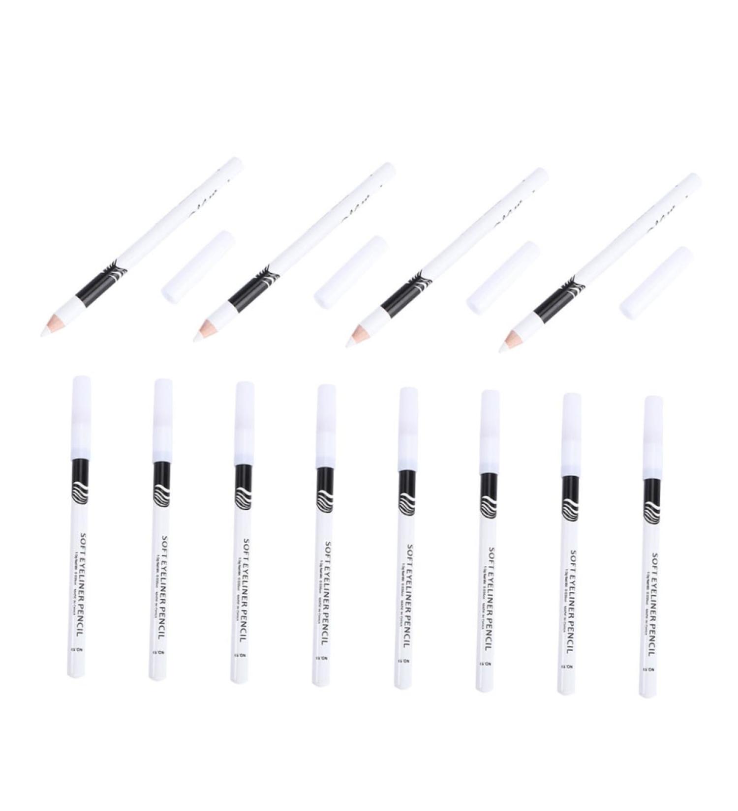 LIFKOME Lot de 24 Crayons Eyeliner Yeux Blancs Manche Bois Stylo Maquillage Multifonction pour Fille Crayon Dessin Ligne Yeux Maquillage Portable et Pratique - Buy Online on GoSupps.com
